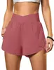 Shorts esportivos de verão mais vendidos para mulheres, novo modelo cruzado na cintura para fitness, corrida e esportes, calça casual respirável de secagem rápida para atividades ao ar livre