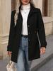 Nuevo Abrigo de Lana Elegante de Longitud Media con Solapa y Botones, Abrigo de Lana de Corte Ajustado, Otoño e Invierno 2025