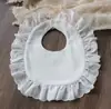 Babero de Encaje Grueso Coreano con Bolsillo para Bebé Niña Impermeable Bonito Bordado en Forma de U de Princesa Toalla para Saliva