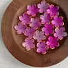 Acrílico 23mm Dos Tonos Estampado en Oro Flor de Cinco Pétalos DIY Hecho a Mano Gradiente Pétalo de Flor de Cerezo Pasador de Pelo Accesorio para el Cabello Accesorios de Cuentas Sueltas