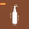 Frasco de Loção Branco Tipo Pump Desinfetante para Mãos Recarga de Frasco Sérum Shampoo Líquido Frasco de Plástico para Apertar Loção