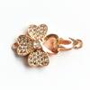 Hebilla de collar de perlas con incrustaciones de circonitas, hebilla de collar chapada en cobre, hebilla de protección de color oro de 18 quilates, hebilla de pulsera, hebilla de conexión