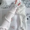 [Verano] Mangas Protectoras Solares de Seda Helada de Corte Recto para Mujer, Talla Grande Holgada, Adecuadas para Conducir, Mangas de Hielo de Verano, Guantes con Protección Solar para Ciclismo, Modernas