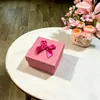 Caixa de Relógio Série Laço Rosa Papel Kraft 8*9 Caixa para Pulseira Pulseira Caixa de Joias Caixa de Presente