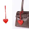 Colgante de Bolsa Casual de Cuero PU Corazón de Melocotón Corazón Relleno de Algodón Cuero Regalo de Pareja Colgante de Llavero Fábrica Venta al por Mayor