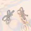 Qiao Lanxuan Moda Coreana Anel Aberto com Laço Feminino Fornecimento Transfronteiriço Anel Exagerado com Diamante para Todas as Ocasiões