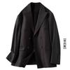 Tendências de Tops Masculinos Estilo Coreano 2024, Blazers Casuais Masculinos Elegantes e Largos Estilo Hong Kong, Ternos Casuais Versáteis para Primavera e Outono