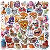 50 piezas Halloween transfronterizo nuevo terror Graffiti Pegatinas de comida equipaje patineta DIY pegatinas decorativas impermeables