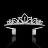 Adorno de cabeça luxo strass brilhante Coroa grande acessórios de cabelo princesa coreana doce cerimônia de casamento acessórios de casamento prateados