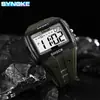 SYNOKE Nuevo Pantalla Grande Cuadrada Exterior Running Camping Estudiante Reloj Deportivo Electrónico para Hombre Impermeable Luminoso