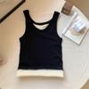Chaleco Cálido de Otoño e Invierno para Mujer con Forro de Lana Engrosado Ajustado Prenda Base sin Mangas Color Sólido Ropa Exterior Calefactora Tirantes Ropa Interior Cálida Ropa Interior Térmica para Mujer