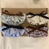 Falda de Lunares y Cuadros Estilo Academia Dobladillo Pin de Plátano Moda Coleta Semiatada Pasador de Pelo Pin Retorcido con Lazo Pasador de Pelo