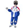 Conjunto de Ropa de Béisbol de Dibujos Animados para Niños 2025 Primavera y Otoño Nuevo Elegante Traje de Motocicleta para Niños Ropa de Dos Piezas de Moda