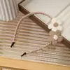 Faixa de Cabelo Infantil Estilo Novo Coreano, Faixa de Cabelo com Flor Fofa, Prendedor de Cabelo Versátil Antiderrapante, Grampo de Cabelo de Tecido da Moda