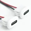 Enchufe de carga Type-C blanco empotrable con cable, conector hembra a presión, toma de corriente para pequeños electrodomésticos