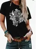 Camiseta Casual Estampada de Vaca Transfronteiriça Aliexpress, Manga Curta Gola Redonda para Verão e Primavera
