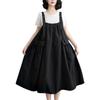Ropa para mujer de talla grande para chicas rellenitas vestido de verano que cubre el vientre adelgazante hermana gorda estilo occidental estilo coreano falda con tirantes delgada