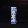Taza Termo Cerámica Doble Capa con Tapa para Hombres y Mujeres Taza de Agua Porcelana Azul y Blanca Taza Hueca Taza de Té Regalo Portátil para Viaje Taza de Viaje