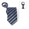 Corbata de Nuevo Estilo para Hombre de 8 cm Fácil de Usar, Corbata Perezosa de Rayas Rojas de Alta Gama, Diseño Personalizado Disponible, No Necesita Atar