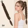 Peluca de comercio exterior suministro transfronterizo cola de caballo trenza larga con banda elástica para el cabello trenza retorcida fibra de alta temperatura peluca trenzada fábrica