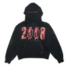 Moletom com Zíper Estilo Streetwear Retro Escuro Masculino com Estampa de Caveira Punk Roupas Góticas Transfronteiriças