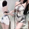 Nuevo Diseño Chinoiserie Elegante Retro Puro Deseo Estilo Chino Elegante Cheongsam Hada Delgado Halter Vestido de Cadera