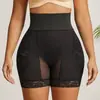 Pantalones Abdominales de Malla Transpirable de Cintura Alta para Mujer, Pantalones de Seguridad de Ángulo Plano, Moldeadores de Cuerpo Anti-Luz, Pantalones Naturales de Trasero Falso para Cadera