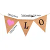 Escena de Decoración para Pedida de Mano Fiesta de Declaración de Amor Pancarta de Tela Banderín Triangular Rosa Corazón Rosa Bandera de Tirar