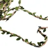 Cuerda de cáñamo de hoja verde directo de fábrica 10M/5M/atar hecho a mano DIY decorativa de bosque jardinería con hojas cuerda encerada