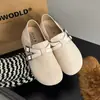 Nuevos zapatos de moda para mujer sin cordones con aumento interno de altura, corte profundo, doble hebilla, zapatos casuales de doble uso primavera/otoño estilo Birkenstock 2026