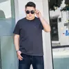Camiseta de Manga Corta Talla Grande para Hombre, Algodón Puro, Cuello Redondo, Corte Holgado, Camiseta sin Mangas de Moda, Camiseta Básica Juvenil, Ropa de Verano