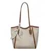Bolsa Tote Grande Capacidade Feminina 2026 Novo Estilo Bolsa de Ombro Simples Nicho Versátil Diária Tecida Bolsa para o Trabalho