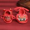 Zapatos cabeza de tigre bebé niños bebé 1 año tesoro femenino 100 días bebé zapatos de tela hechos a mano zapatos de boda no legado 0