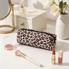 Bolsa de Maquillaje con Estampado de Leopardo Más Vendida Transfronteriza, Bolsa de Almacenamiento de Cosméticos Portátil de Gran Capacidad, Bolsa de Papelería de Nicho para Estudiantes, Estuche