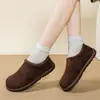 Zapatos Birkenstock Retro para Mujer Otoño Invierno Nuevo Estilo Popular Totalmente Cubiertos Con Forro Polar Cálidos Zapatos de Algodón Suela Gruesa Botas de Nieve