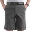 Shorts Finos de Verão Canguru Perki Calças Casuais de Algodão Puro para Homens de Meia-Idade Shorts Retos Largos de Meia-Idade