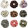 Gomas Elásticas para el Cabello de Alta Elasticidad para Mujer, Scrunchies de Lana Rayados de Gama Alta para Otoño e Invierno, Tamaño Grande, Suministro al por Mayor, Directo del Fabricante