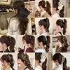 Pinza para el Cabello de Tela Plegada Estilo Coreano de Alta Gama Modelo Nuevo 2025 Pinza Elegante para Cola de Caballo Alta de Niña para Mujeres