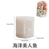 Molde de silicona para vela de coral vida marina relieve 3D sirena DIY adorno de yeso aromaterapia molde de resina