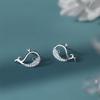 Pendientes de plata de ley 925 con circonitas y pequeñas ballenas, pendientes femeninos con temperamento, pendientes frescos para estudiantes, combinables con todo.