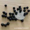 Venta al por mayor perla de imitación ABS blanca y negra cuenta redonda perforada entera accesorios de joyería 6/10 mm