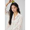 Pijamas Jiangnan Wo de 25 años para mujer, primavera, nuevo, con flores rosas, de alta gama, de seda helada, ropa de casa, ropa de verano para mujer.