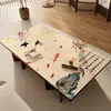 Nuevo Mantel Individual para Mesa de Café Estilo Chino, Impermeable y a Prueba de Aceite, Mantel sin Lavado, Protector de Superficie de Mesa de Comedor Aislante de Calor de Lujo Ligero