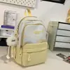 Mochila Escolar Casual Versátil de Estilo Nacional para Mujer, Mochila de Viaje Fresca y Ligera, Mochila de Gran Capacidad para Estudiantes de Secundaria y Preparatoria