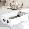 Placa de arranhar para gatos em formato de tabuleiro de xadrez retangular preto e branco, tamanho grande, resistente ao desgaste, sem lascar, tabuleiro de xadrez ondulado, placa para garras de gato, papelão