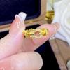 Celebridade da internet lulu mesma marca mesmo estilo luxo leve alta qualidade moda feminina criativo fivela de ferradura anel de rosca anel torcido de diamante