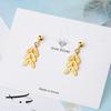 Aretes de Botón Aretes Cortos Pequeños Aretes de Hoja Temperamento de Mujer Corea del Sur Personalidad Combinación Total Aretes Simples Aretes de Botón