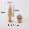 Árvore de Natal de Madeira Maciça Árvore de Floresta de Madeira DIY Infantil Criativo Pintado Ornamentos de Árvore Cogumelo de Madeira Branca