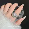 Anillo Nuevo de Estilo Chino Nacional con Diamante Brillante y Diseño de Huevo de Paloma, Elegante y Sofisticado, Lujo de Gama Alta de Nicho, Anillo Exquisito y Desmontable