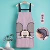 Avental de mão apagável à prova d'água e óleo, com alça fofa de desenho animado do Mickey, moda para casa, cozinha, roupas de trabalho, homens e mulheres, cintura